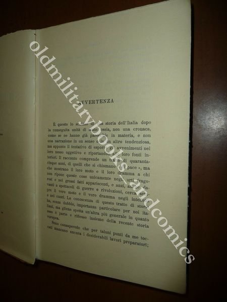 STORIA D'ITALIA DAL 1871 AL 1915 BENEDETTO CROCE 1943 RISORGIMENTO