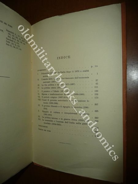 STORIA D'ITALIA DAL 1871 AL 1915 BENEDETTO CROCE 1943 RISORGIMENTO