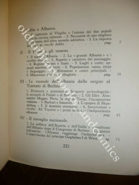 ALBANIA QUINTA SPONDA D'ITALIA PIO BONDIOLI I RAPPORTI ITALIA FINO …