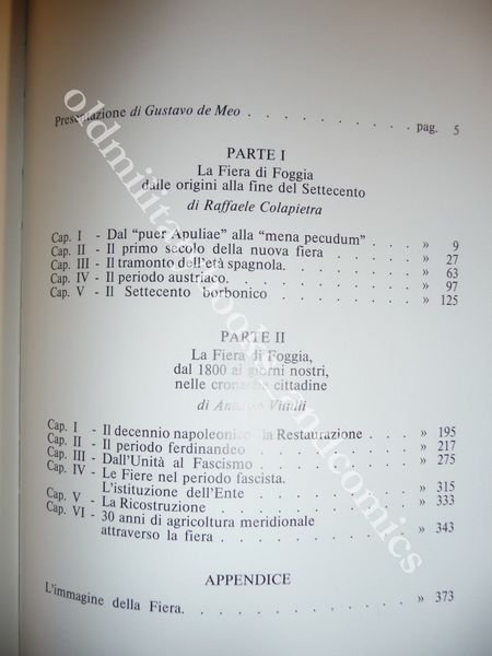 FOGGIA MERCANTILE E LA SUA FIERA RAFFAELE COLAPIETRA - ANTONIO …