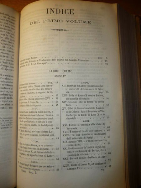 ISTORIA DEL CONCILIO TRIDENTINO DI FRA PAOLO SARPI DELL'ORDINE DEI …