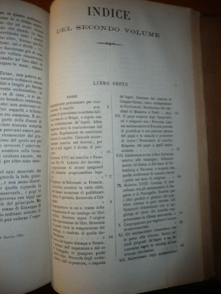 ISTORIA DEL CONCILIO TRIDENTINO DI FRA PAOLO SARPI DELL'ORDINE DEI …