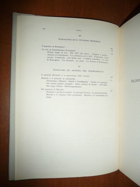 PENSATORI E POLITICI DEL RISORGIMENTO D'ITALIA MEUCCIO RUINI 1962 POLITICA
