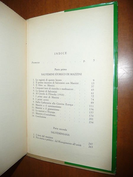 SALVEMINI E MAZZINI ALESSANDRO GALANTE GARRONE 1981 RISORGIMENTO POLITICA STORIA