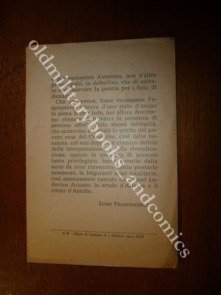 RSI VARIAZIONI AVENTINIANE LUIGI FRANCESCHELLI PROPAGANDA CONTRO INDECISI ott 44