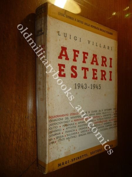 AFFARI ESTERI 1943-1945 LUIGI VILLARI LA POLITICA ESTERA DELLA REPUBBLICA …