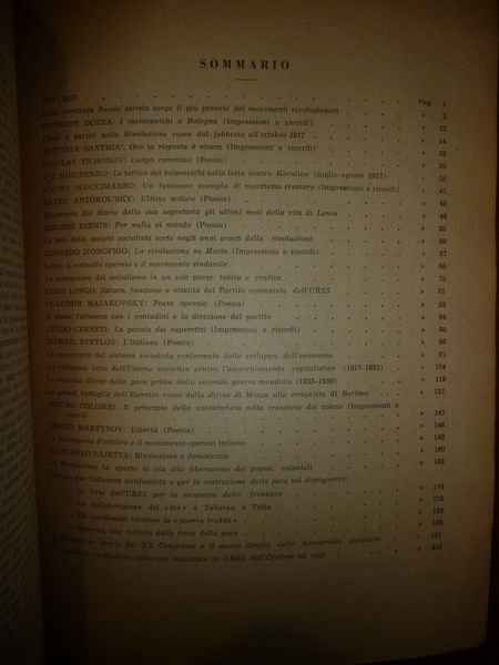 1917-1957 QUARANTANNI ANNI DI RIVOLUZIONE SOCIALISTA VOLUME DI PROPAGANDA URSS