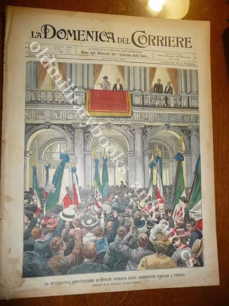 ACCLAMAZIONE DEI SOVRANI A VENEZIA 1901 AUTOMOBILE IN CORRIDA BIARRITZ …