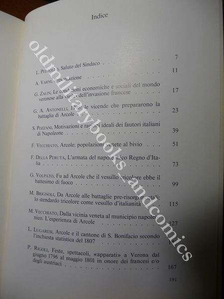 ARCOLE NELLA STORIA NAPOLEONICA ATTI CONVEGNO DEL 15/09/1986 PRIMO TRICOLORE