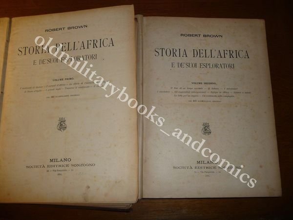 STORIA DELL'AFRICA E DE SUOI ESPLORATORI 2 Voll. ROBERT BROWN …