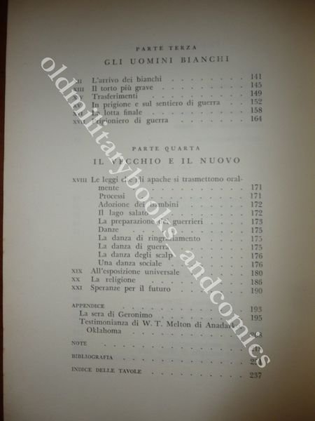 GERONIMO LA SUA STORIA S.M. BARRETT BELLA BIOGRAFIA DISCRETE CONDIZIONI