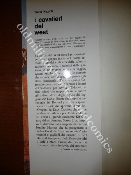 I CAVALIERI DEL WEST TULLIO KEZICH RARO VOL. SUI PERSONAGGI …