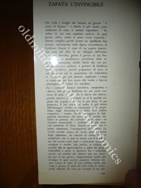 ZAPATA L'INVINCIBILE EDGCUMB PINCHON BELLA BIOGRAFIA DEL RIVOLUZIONARIO MESSICANO