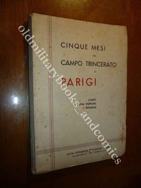 CINQUE MESI NEL CAMPO TRINCERATO DI PARIGI DIARIO DI UNA …