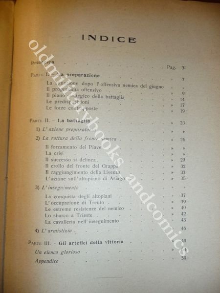 LA BATTAGLIA DI VITTORIO VENETO FORMATO PICCOLO RARO DA TROVARSI …
