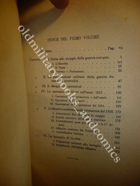 LA GUERRA ALLA FRONTE ITALIANA FINO ARRESTO PIAVE CADORNA CARTE …