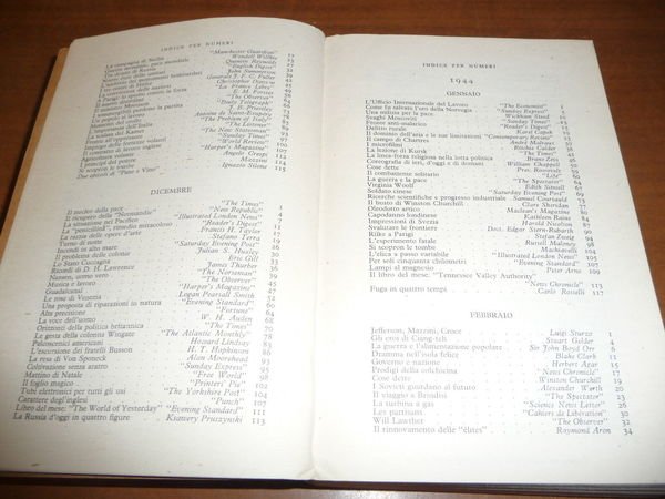 SEI MESI RACCOLTA RIVISTA IL MESE 1943-1944 WWII POLITICA GUERRA …