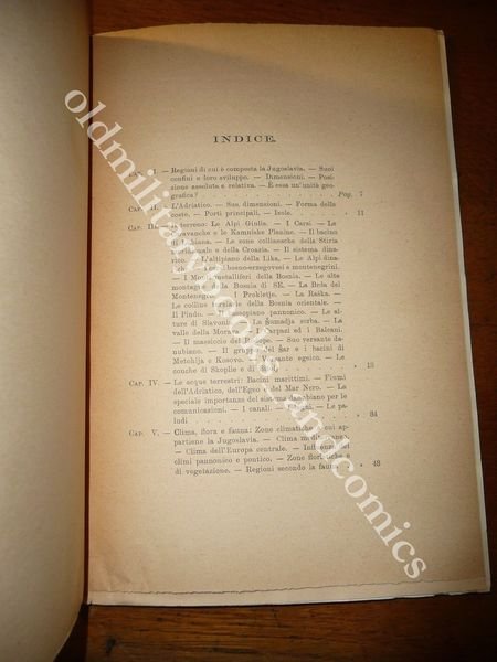 LA JUGOSLAVIA PROFILO GEOGRAFICO-FISICO ETNICO-LINGUISTICO ECONOMICO MUSONI 1928