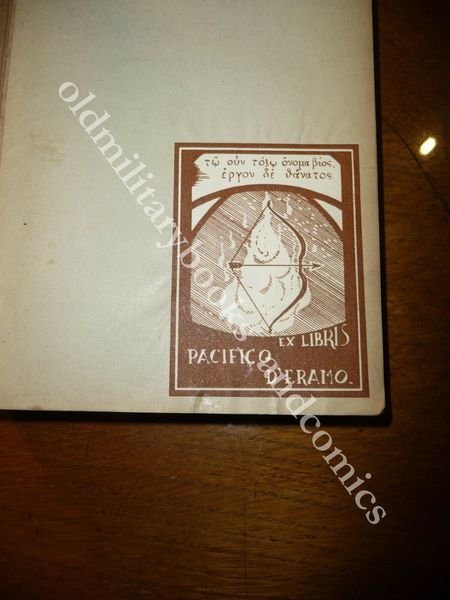 DIFESA DI UNA GENERAZIONE G. SILVANO SPINETTI IMPORTANTE EX-LIBRIS