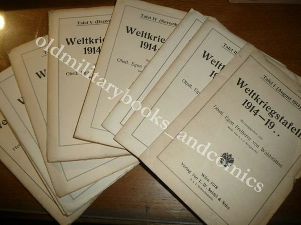 9 FOLDER CON CARTE AUSTRIACHE SULLA GUERRA TUTTO IL 1914 …