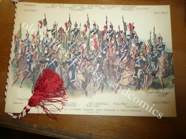 CALENDARIO ASSOCIAZIONE NAZIONALE ARMA DI CAVALLERIA 1975 CORDONE DIVERSO