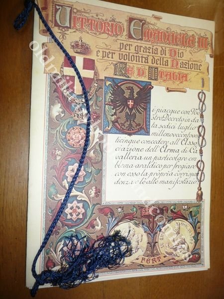 CALENDARIO ASSOCIAZIONE NAZIONALE ARMA DI CAVALLERIA 1984 CON CORDONE