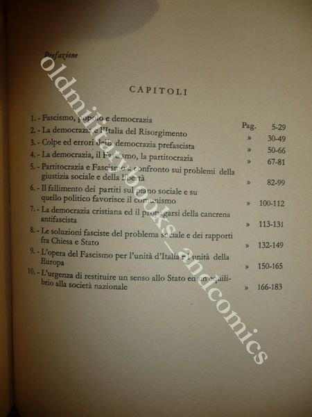 VALIDITA DEL FASCISMO GIULIO CARADONNA FASCISMO NEL DOPOGUERRA 1963 AUTOGRAFATO