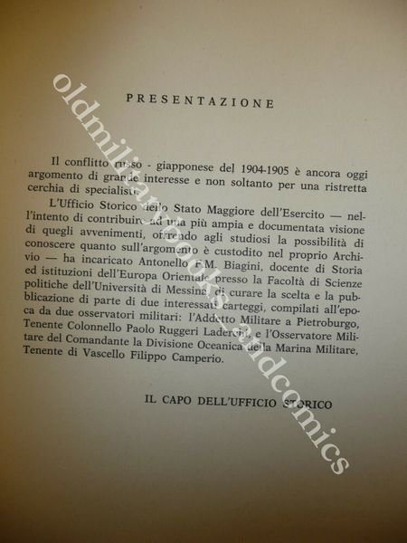 DOCUMENTI ITALIANI SULLA GUERRA RUSSO-GIAPPONESE (1904-1905) ANTONELLO BIAGINI