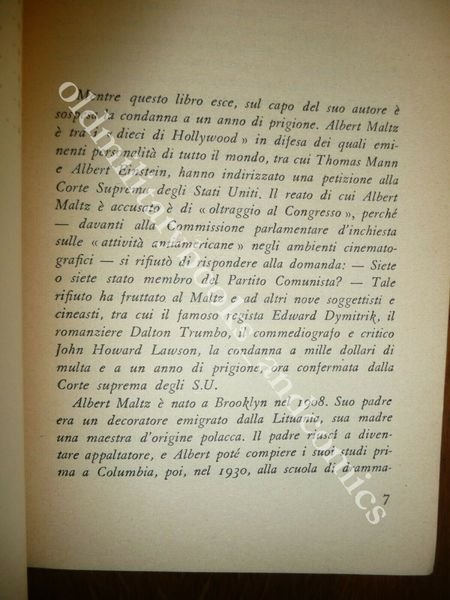 LA LEGIONE NERA ALBERT MALTZ COMUNISMO AD HOLLYWOOD PICCOLA BIBLIOTECA …