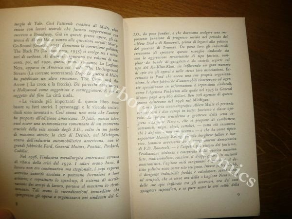 LA LEGIONE NERA ALBERT MALTZ COMUNISMO AD HOLLYWOOD PICCOLA BIBLIOTECA …