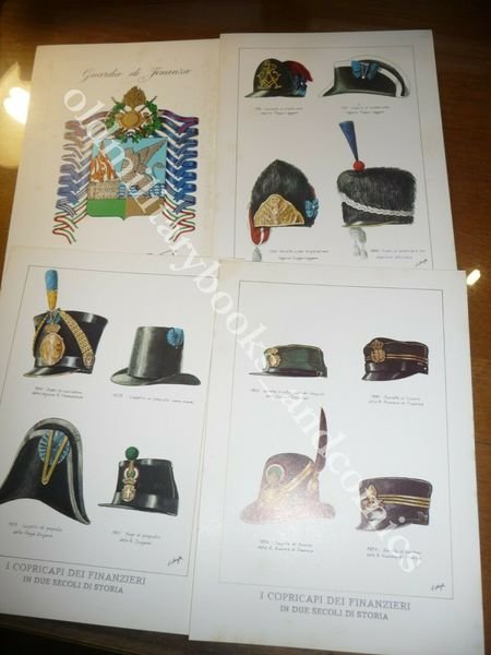 6 TAVOLE COLORI GUARDIA DI FINANZA COPRICAPI 3 TAV. COL. … | Immagine Gallery 1