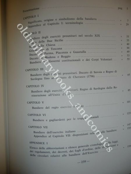 LE BANDIERE DELL'ESERCITO ORESTE BOVIO CONCESSIONI MODELLI DECORAZIONI ETC.