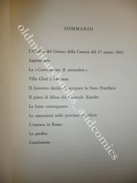 L'ITALIA A ROMA COSTANTINO DE FRANCESCHI 1861 ASPROMONTE VILLA GLORI …