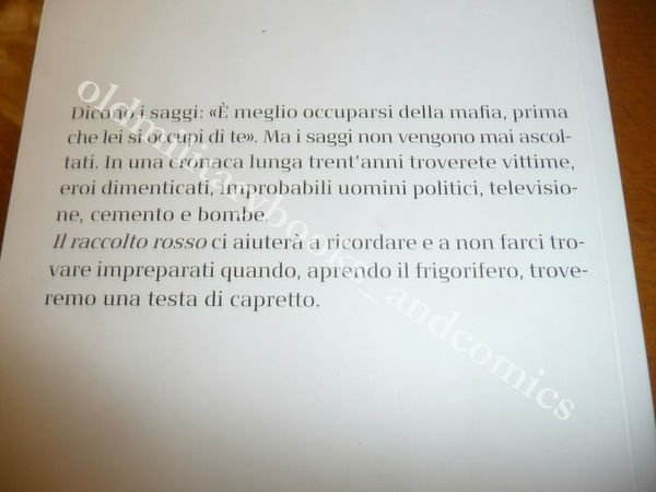 IL RACCOLTO ROSSO 1982-2010 CRONACA DI UNA GUERRA DI MAFIA …