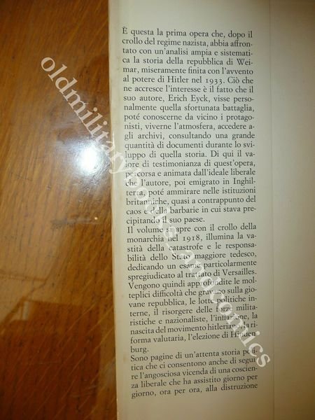 STORIA DELLA REPUBBLICA DI WEIMAR 1918-1933 ERICH EYCKSTORIA DELLA REPUBBLICA …