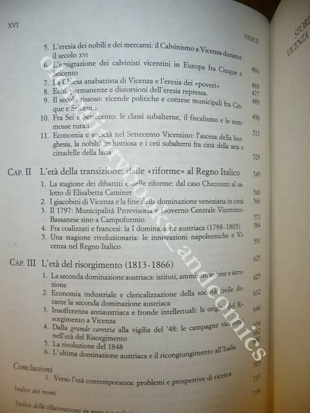 VICENZA STORIA DI UNA CITTA 1404-1866 EMILIO FRANZINA 4 SECOLI …