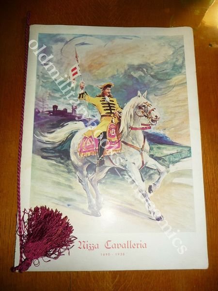 CALENDARIO REGGIMENTO NIZZA CAVALLERIA 1958 DEDICA E CORDONE