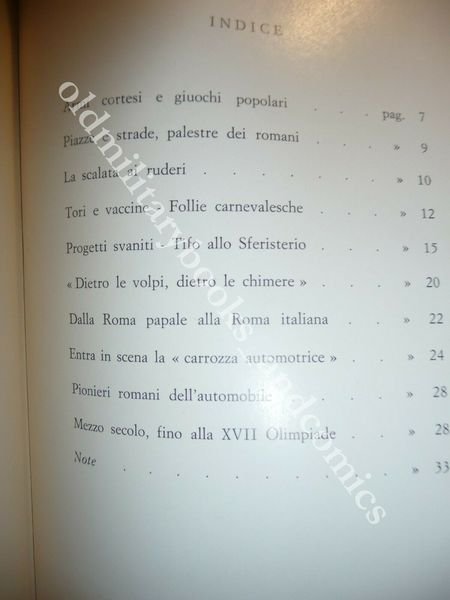 APPUNTI PER UNA STORIA DELLO SPORT A ROMA (DAL V …