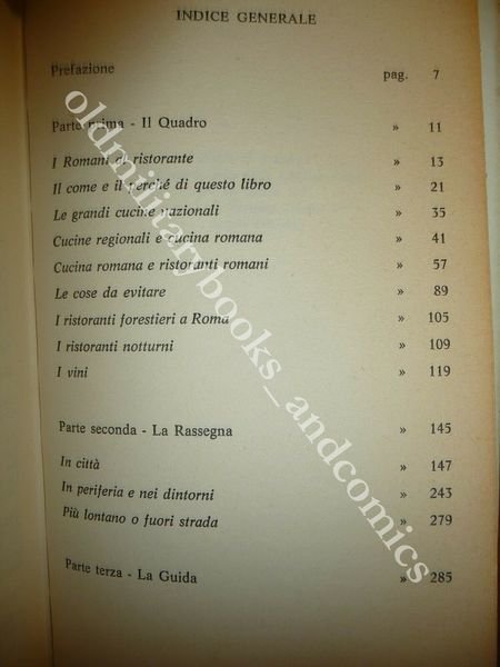 GUIDA AI RISTORANTI DI ROMA E DINTORNI FRANCO SIMONCINI 1971 …