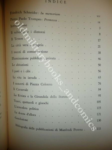 ROMA CAPITALE NEL DECENNIO DELLA SUA ADOLESCENZA (1880-1890) MANFREDI PORENA