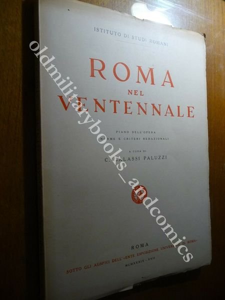 ROMA NEL VENTENNALE PIANO DELL'OPERA NORME E CRITERI REDAZIONALI GALASSI …