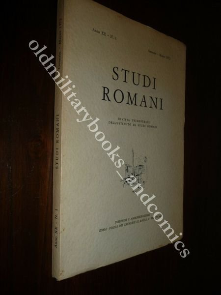 STUDI ROMANI RIVISTA TRIMESTRALE DELL'ISTITUTO DI STUDI ROMANI ANNO XX …