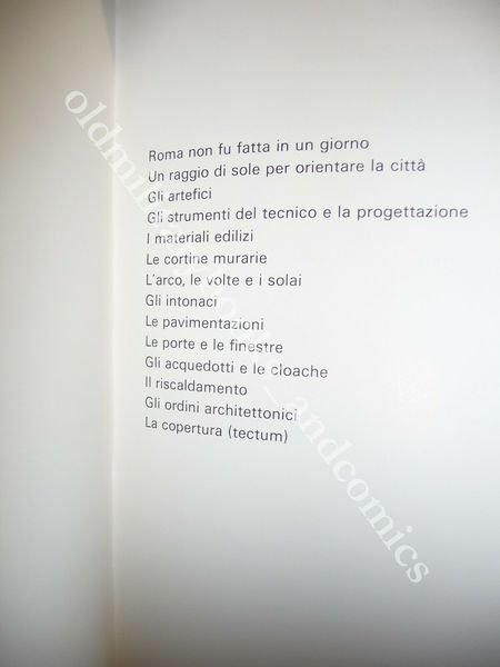 USANZE E TECNICHE NELL'EDILIZIA DEGLI ANTICHI ROMANI ALDO PASCOLINI