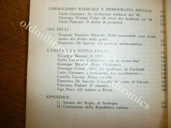 GLI IDEALI DEL RISORGIMENTO E DELL'UNITA NEL PRIMO CENTENARIO DELL'UNITA …