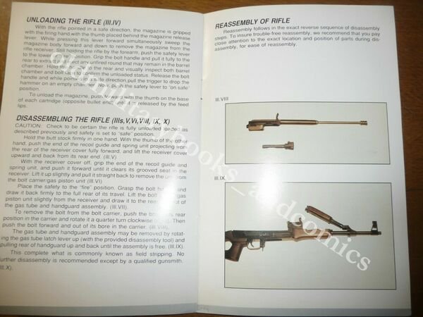 INSTRUCTION MANUAL MODEL MAK-90 SEMI-AUTOMATIC RIFLE MANUALE USO MANUTENZIONE