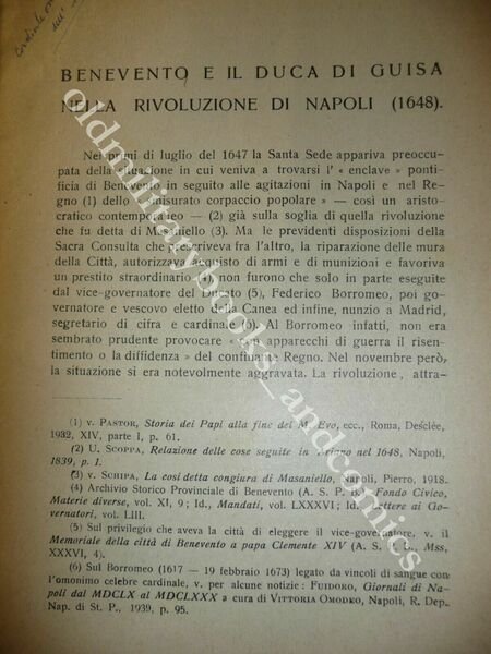 BENEVENTO E IL DUCA DI GUISA NELLA RIVOLUZIONE DI NAPOLI …