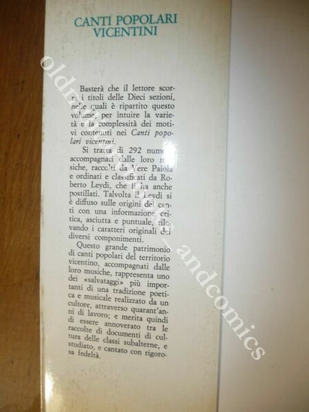 CANTI POPOLARI VICENTINI MUSICHE DI VERE PAIOLA ORDINATI DA ROBERTO …