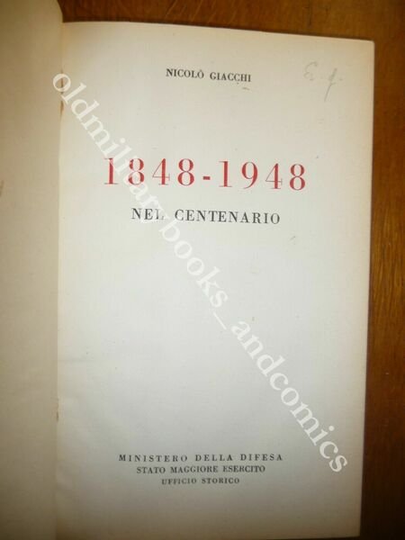 1848-1948 NEL CENTENARIO NICOLO GIACCHI VOLUME RILEGATO