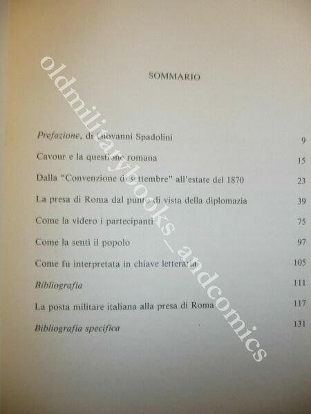 ROMA 1870 VITO SALIERNO PREFAZIONE GIOVANNI SPADOLINI