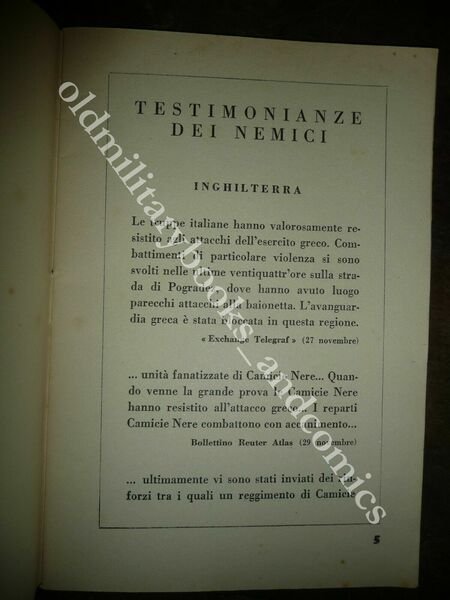COME COMBATTONO GLI ITALIANI ASVERO GRAVELLI 1941
